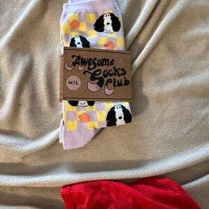 TBA Purple and Yellow Casual Socks